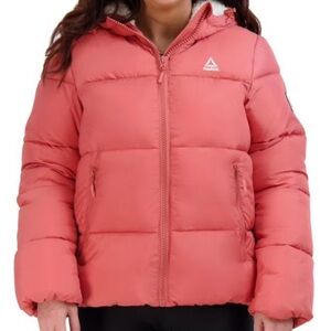 Reebok Puffer Coat Peachy Warm Puffer Large Puffer Coat Winter Coat Puff Jacket